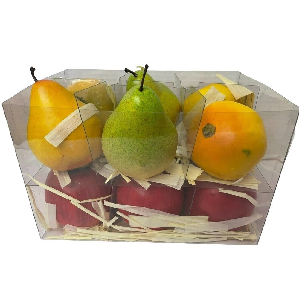Artificial Fruit Set 12 Piece  Home Decor OS Multicolor Realistic Pears Apples